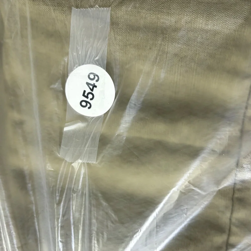 Zara Womens Olive Green Linen Blend Utility Button Front Jumpsuit Size M